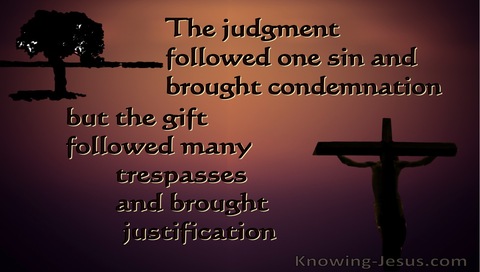 Romans 5:16 The Judgment Followed One Sin (brown)